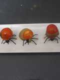 Hormigas con pepinillos y cherrys