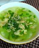 Canh bí xanh nấu gà và tép khô