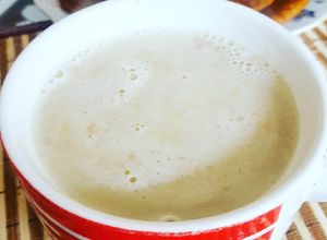 Una foto de Desayuno: quaker con plátano