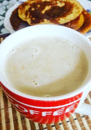 Una foto de Desayuno: quaker con plátano
