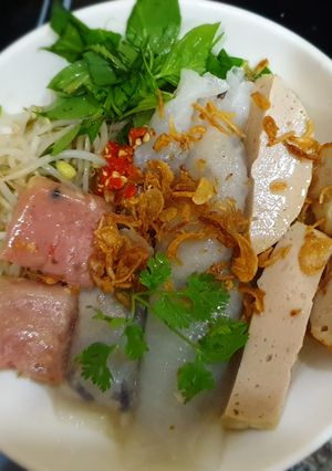 Hình của món Bánh cuốn bằng chảo.