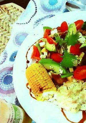 A picture of Middle Eastern Chicken salad.