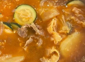 Foto resep Upgraded Doenjangjjigae 된장찌개 with Beef, Zucchini, Potato, Cabbage