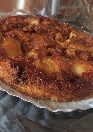 Una foto de Torta invertida de manzana🍎🍏