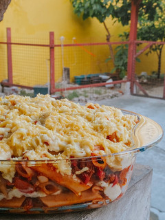 A picture of Cheesy Baked Mac with Bechamel Sauce.