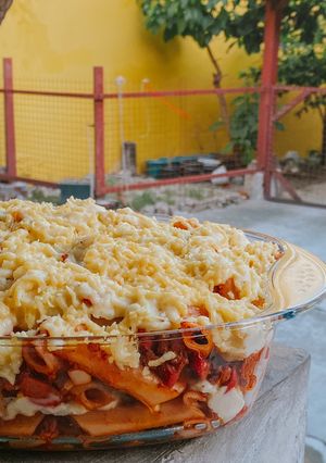 A picture of Cheesy Baked Mac with Bechamel Sauce.