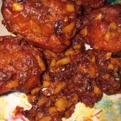 A picture of Chilli shezwan chicken lollipop.