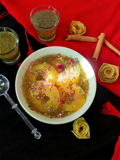 عکسی از دستور 💛کمپوت سیب زعفرانی با تخم شربتی💛