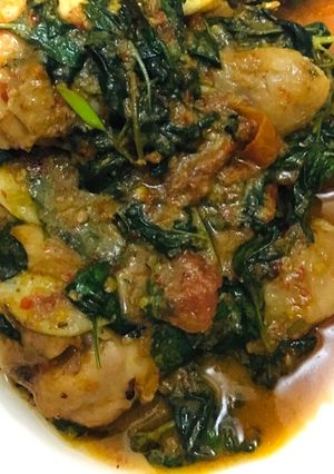 Foto resep Ayam rica-rica kemangi kuah kuning sederhana