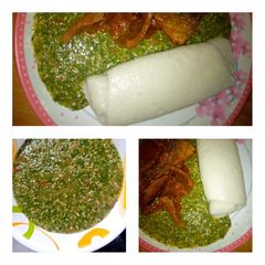 A picture of White okro soup.
