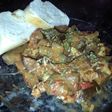 Berenjena con mostaza y salsa