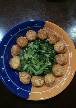 Foto resep Pokcoy cah, egg tofu goreng jadi bidadarinya 😆😝