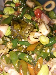 Foto resep Cumi asin pete pedas