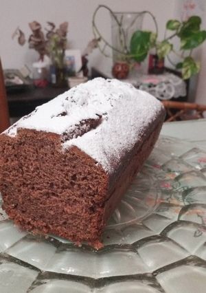 Una foto de Budín de chocolate suave y húmedo