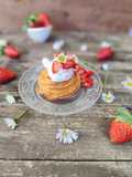 Zeppole fritte panna- fragole