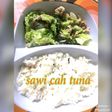 Sawi cah tuna (lauk TK)