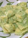 Ricotta-Stuffed Ravioli with Zucchini Cream Sauce