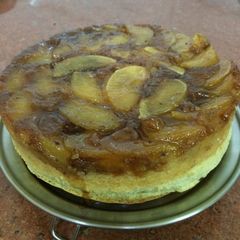A picture of Apple upside down cake.