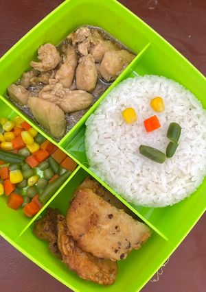 Foto resep Bekal Suami (Ayam Teriyaki, Tempe Goreng, Mix Vegie)