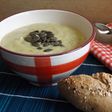Crema de calabacines y repollo al garam masala