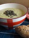 Crema de calabacines y repollo al garam masala