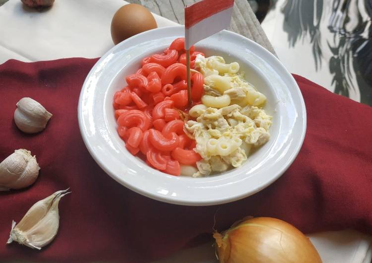 Resep Setup Macaroni Merah Putih Anti Gagal