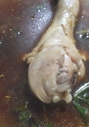 A picture of Chicken peppersoup.