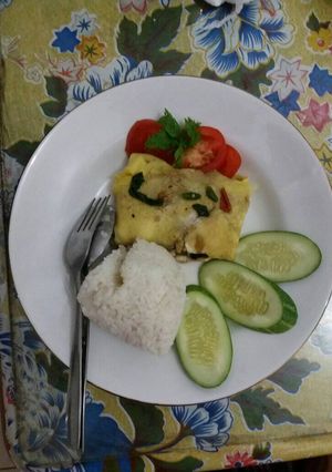 Foto resep Bayam lipat telur