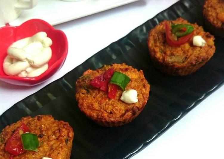 Simple Way to Make Super Quick Homemade Masala Oatmeal Paneer Muffin