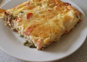 New Recipe Brads sausage and asparagus quiche Delicious