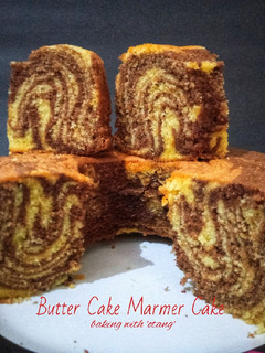 Foto resep Butter Cake Marmer Cake (ekonomis 5 telur)