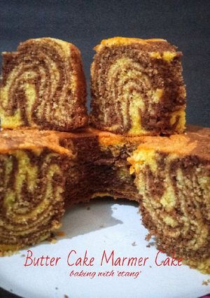 Foto resep Butter Cake Marmer Cake (ekonomis 5 telur)