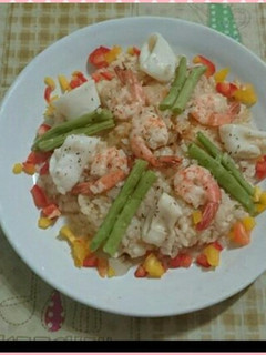 海鮮燉飯 的食譜成品照片
