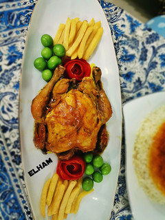 عکسی از دستور مرغ شکم پر