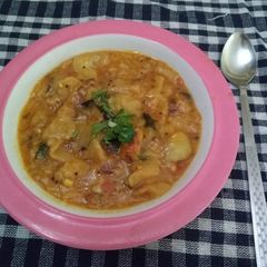 A picture of Left over chapati sabji.
