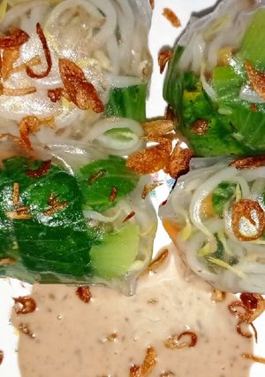 Foto resep Gadogado springroll a.k.a rice paper isi sayuran simpel
