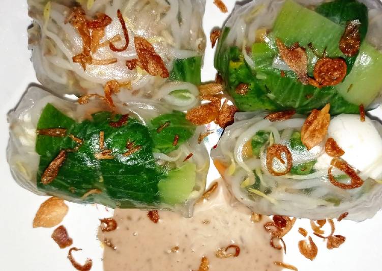 Bagaimana Membuat Gadogado springroll a.k.a rice paper isi sayuran simpel, Enak Banget