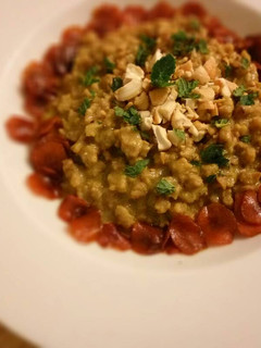 Una foto de Soja al curry con zanahorias caramelizadas (vegetariano)