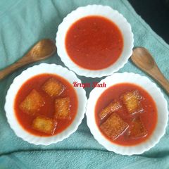A picture of Tomato beetroot soup without cornflour.
