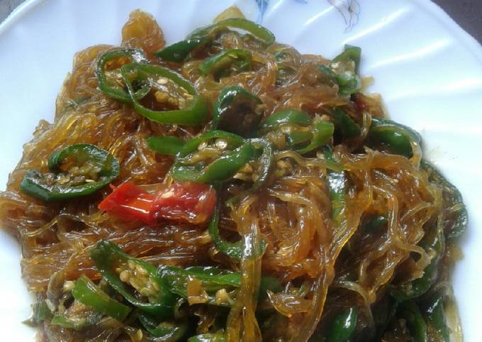 Resep Soun/Bihun Kecap Cabe Hijau, Bikin Ngiler