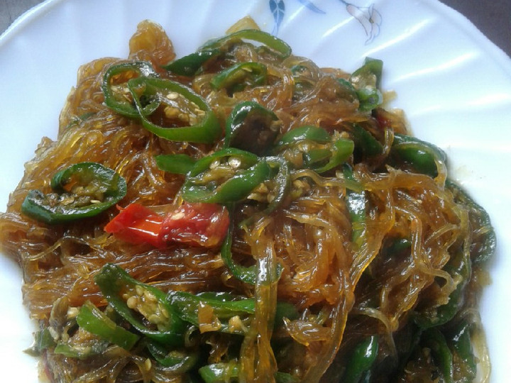 Resep Soun/Bihun Kecap Cabe Hijau, Bikin Ngiler