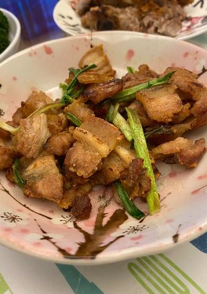 蒜苗三層肉 的食譜成品照片