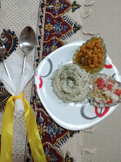 عکسی از دستور خورش گوشت و لوبیا اصیل کاشانی