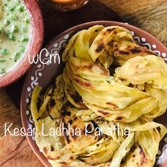 A picture of Kesar Lachha Paratha.