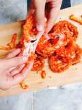 Cheesy Cheetos onion rings 😋😋