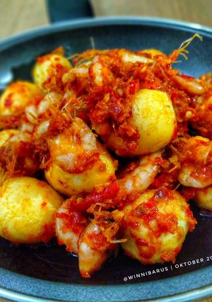 Foto resep Balado Udang Telur Puyuh