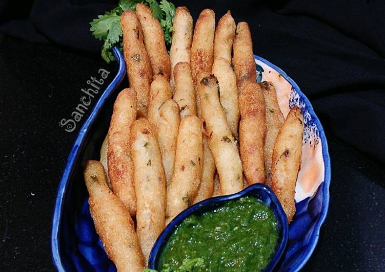 Simple Way to Cook Appetizing Cheesy Semolina Fingers