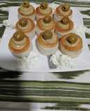 Volovanes rellenos de Mejillones en escabeche