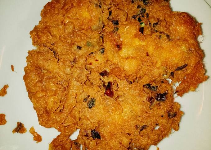 Telur dadar crispy kriuk