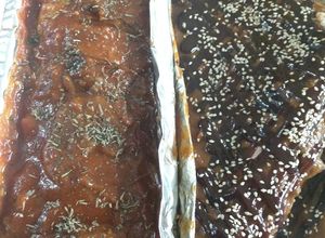 Una foto de Costilla BBQ y lomo mechado en salsa de 🍊 y 🌶️ chipotle